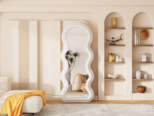 Full Length Wave white Fabric Mirror