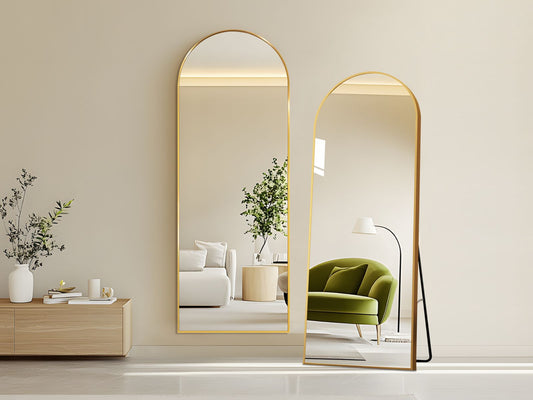 Full Length Unbreakable Mirror with Arch Aluminum frame